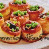 Тарталетки с горошком